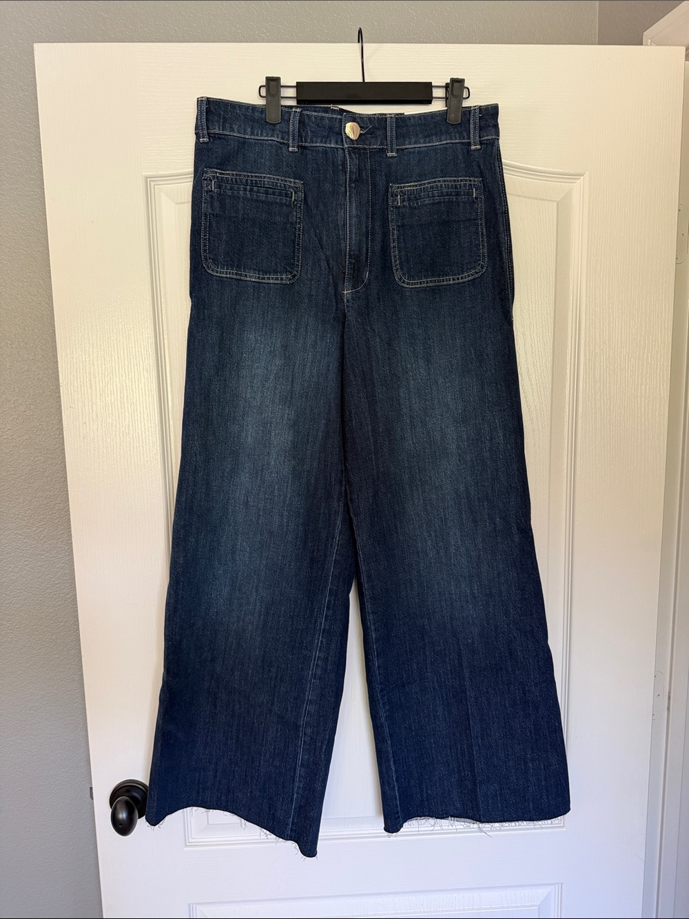 H&M Wide-Leg Dark Indigo Jeans